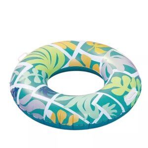 Sun Squad Inflatable Swim Tube with Handles Palm Tree 36 IN Diameter